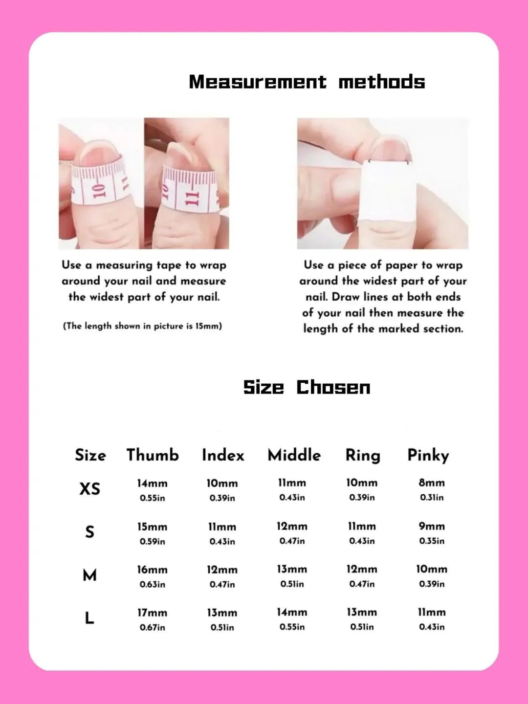 Understanding the PressOn Nail Size Chart A Guide to Perfect Fit