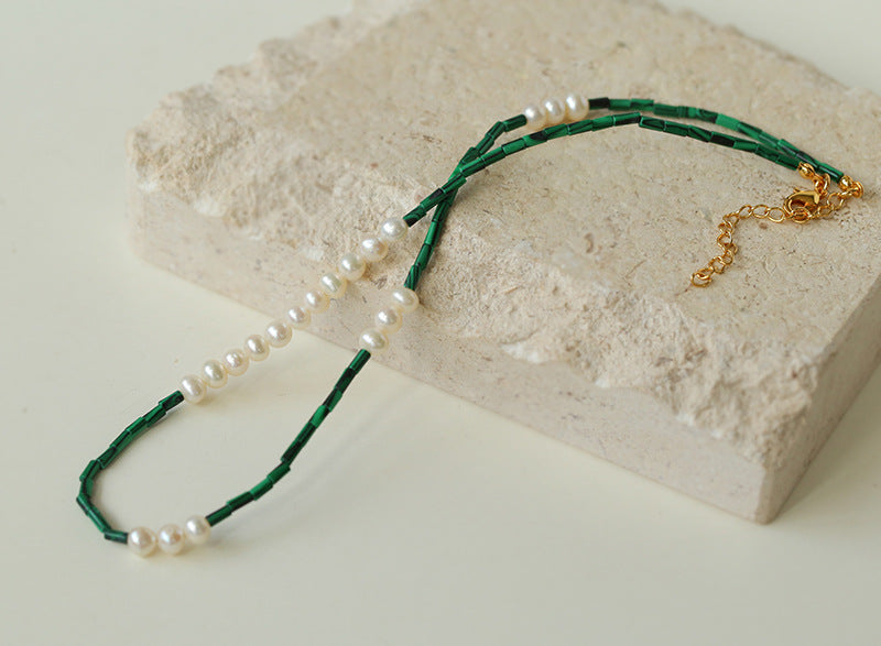 Azure Mosaic Freshwater Pearl Necklace necklaces from SHOPQAQ