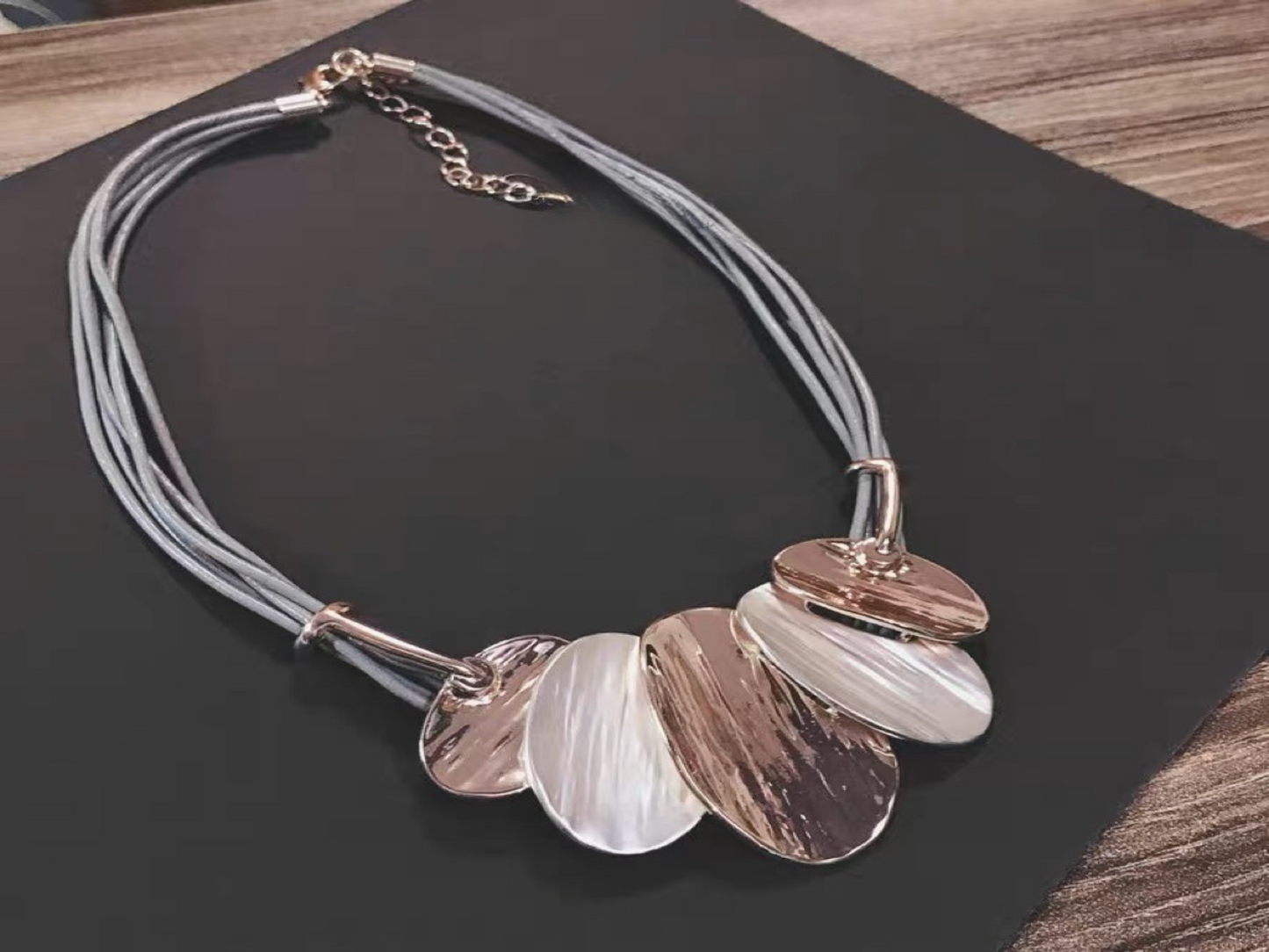 Leather Cord Collar Handmade Necklace Necklaces from SHOPQAQ