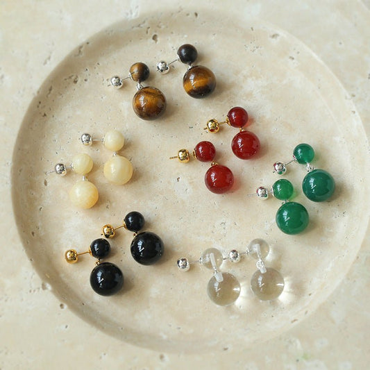 My Experience Wearing 6 Captivating Colors Double Natural Stone Earrings for 7 Days