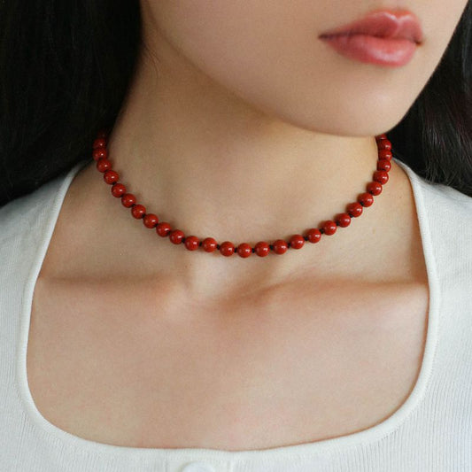 Why I'm Obsessed with 925 Silver Clasp Red Natural Stone Beaded Necklace (Honest Review)