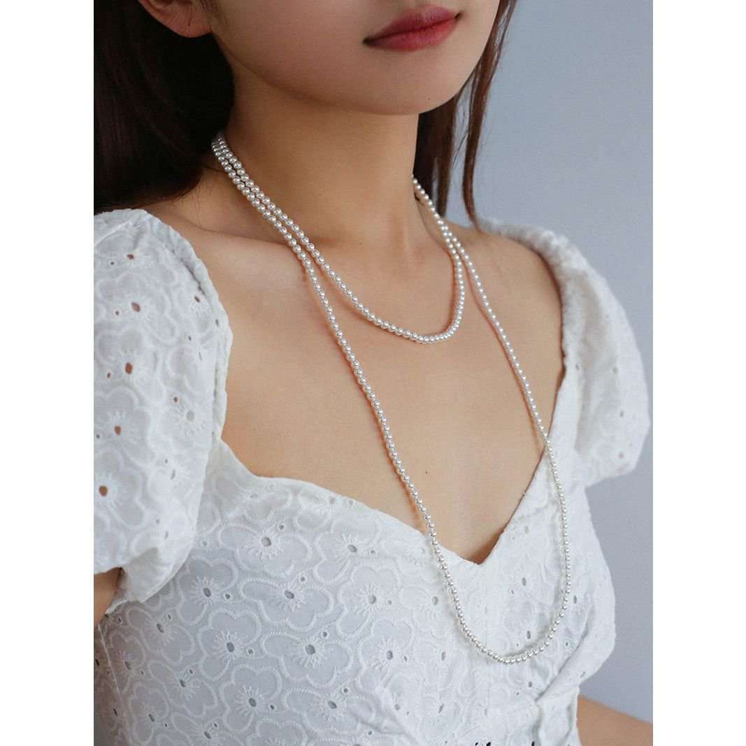 My Experience Wearing 4mm Round Swarovskii Pearl Long Necklace for 7 Days
