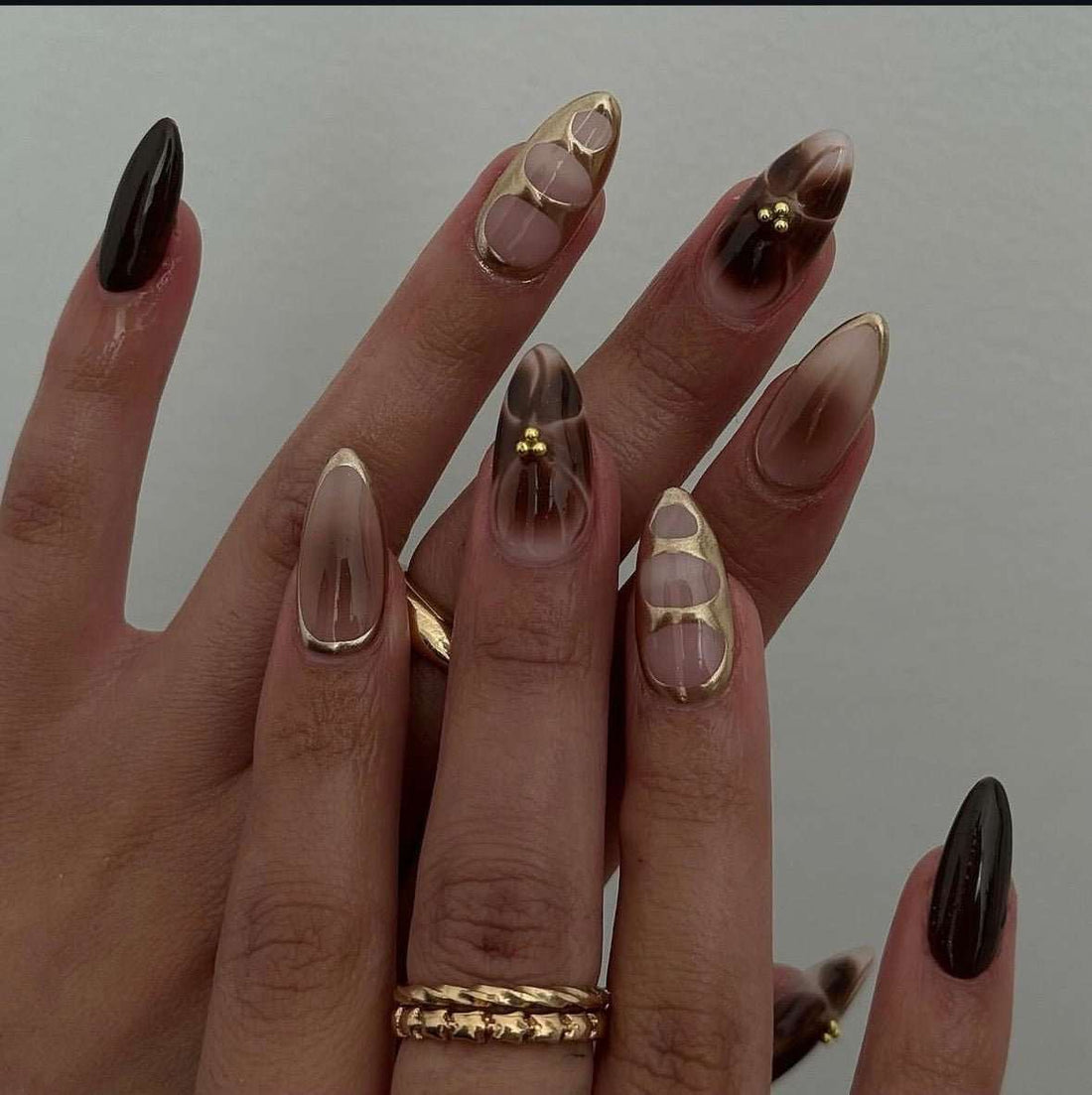Is 2024 Almond-Shaped Brown Autumn Element Press-On Nails Worth 49.95? Here's the Truth