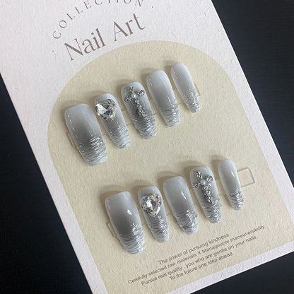 Snow country scenery | Nail Art Kits & Accessories | diamond nails, DIY nails, easy to apply nails, elegant nails, False Nails, fashion nails, Handmade False Nails, Nail Art, press on nails, pressonnail, wedding nails | SHOPQAQ