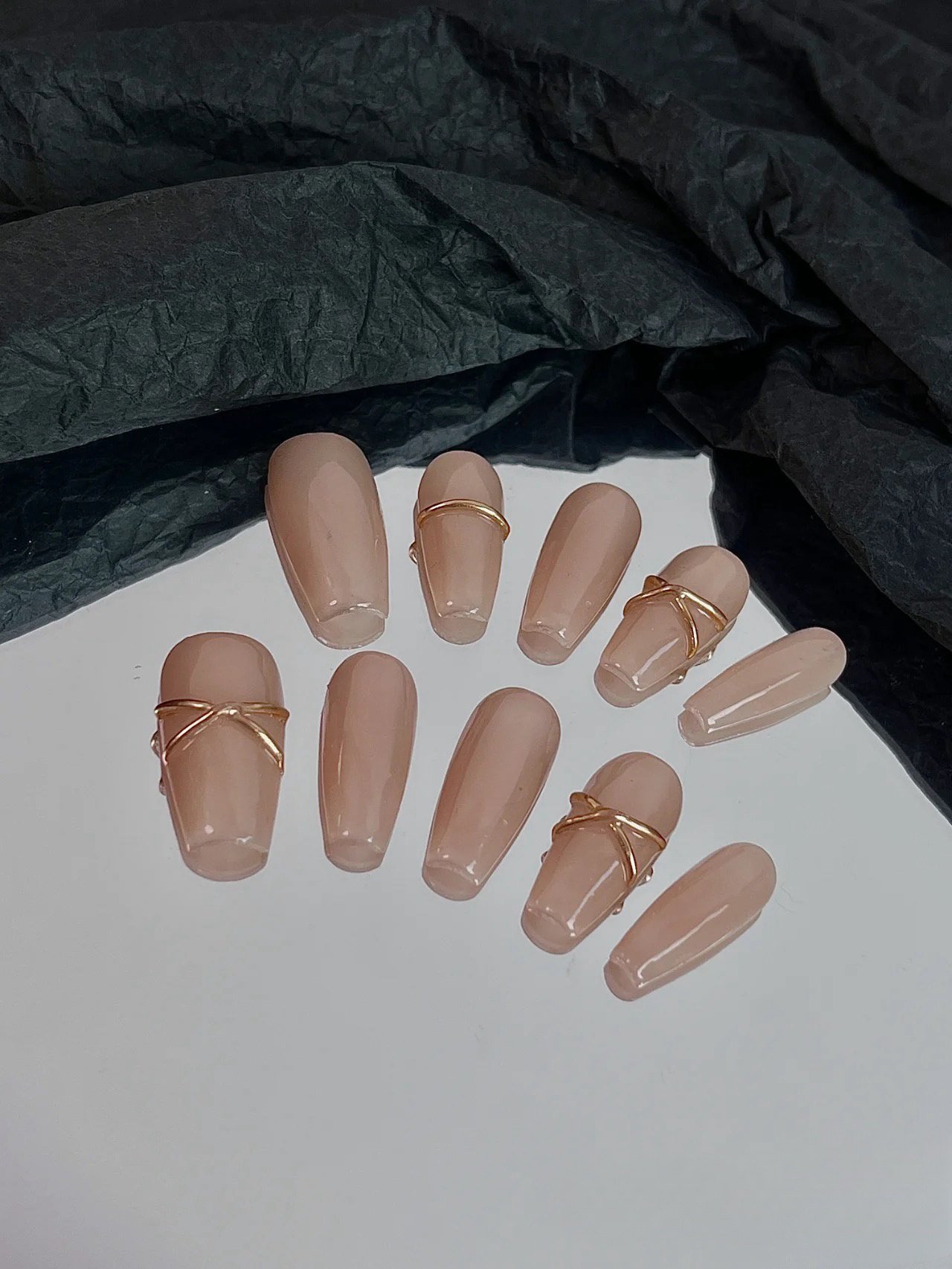 【Cinnamon Milk Tea】 | False Nails | SHOPQAQ