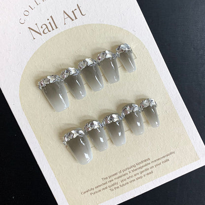 The sky is gray False Nails from SHOPQAQ