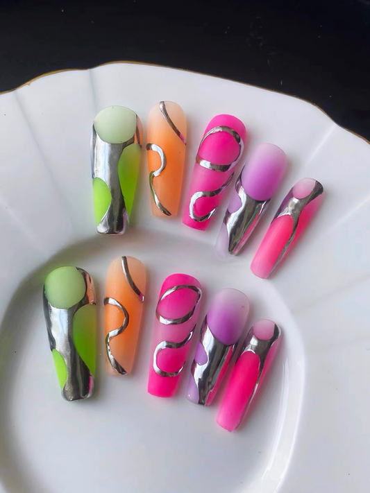 【Rianbow lucky】 False Nails from SHOPQAQ