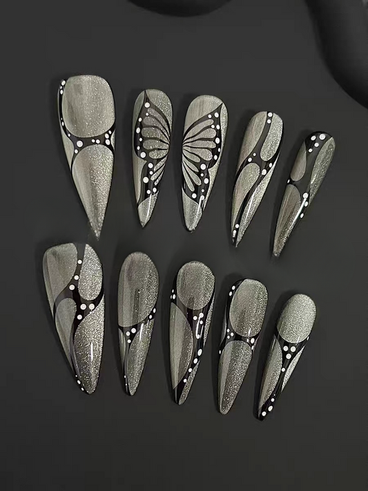 【Handdraw butterfly 】 False Nails from SHOPQAQ