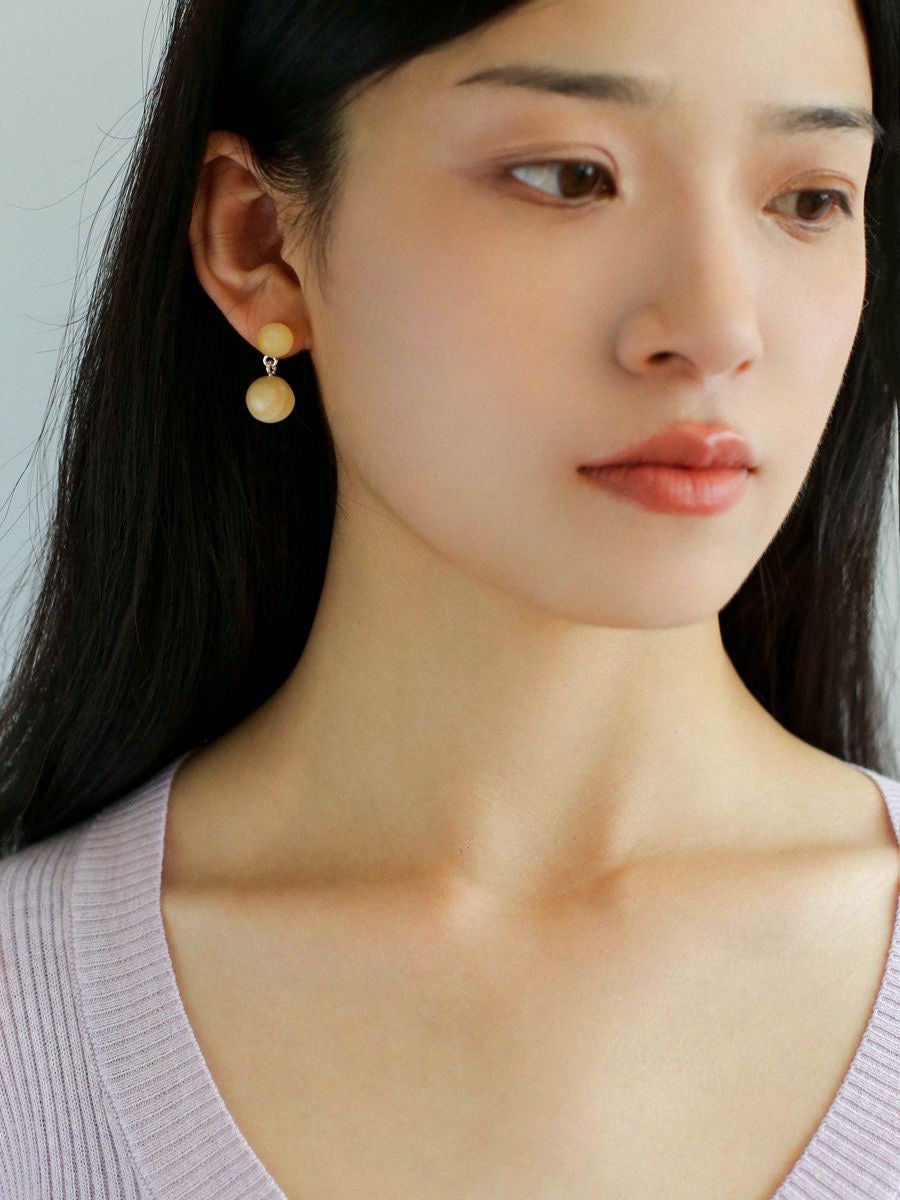 6 Captivating Colors Double Natural Stone Earrings earrings from SHOPQAQ