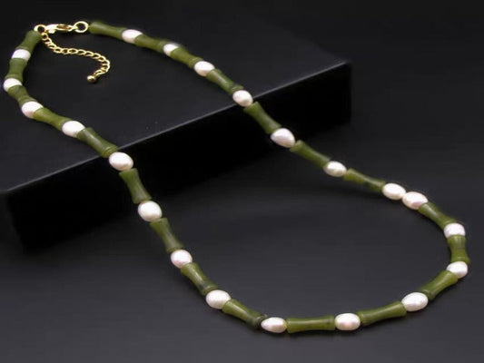 Jade Pearls Handmade Necklace | necklaces | SHOPQAQ