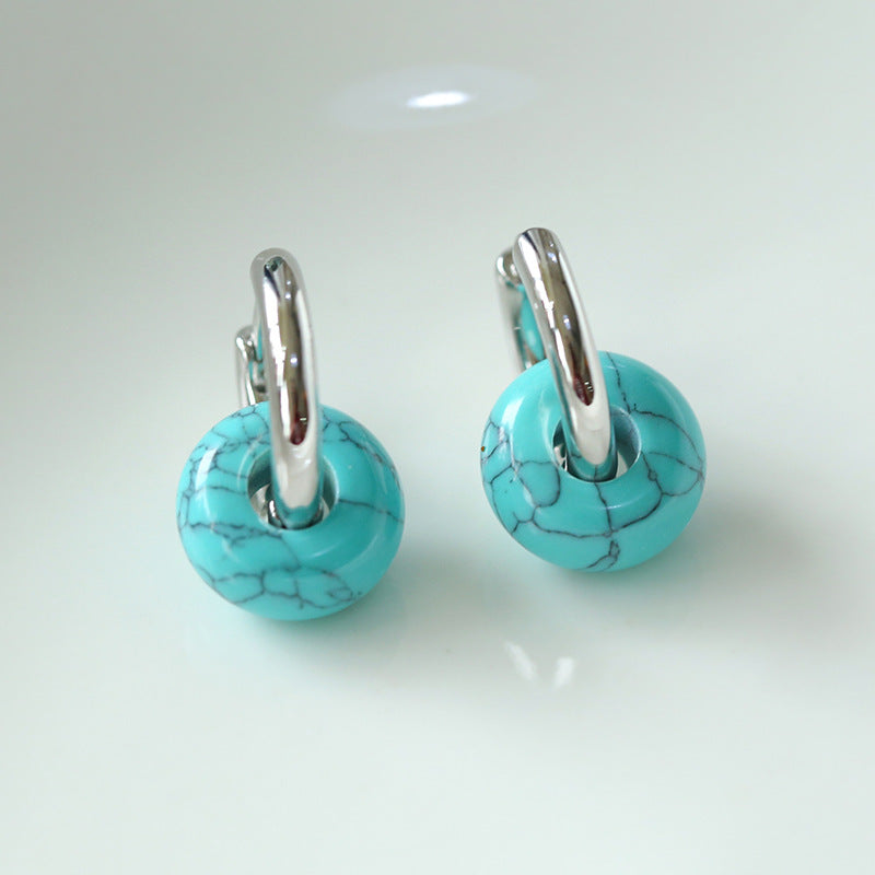 Elegance Optimized Turquoise Hoop Earrings | earrings | 8new, _badge_new, earrings, hoop earrings, natural stone | SHOPQAQ