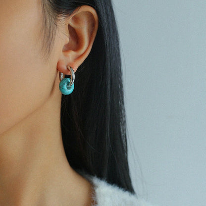 Elegance Optimized Turquoise Hoop Earrings | earrings | 8new, _badge_new, earrings, hoop earrings, natural stone | SHOPQAQ
