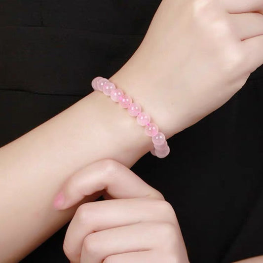 Rose Quartz Bracelet-8mm | Bracelets | SHOPQAQ