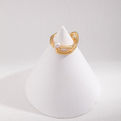 Enchanting Double Layer Pearl Ring | Rings | 925ring, _badge_S925, natural pearl, Pearl, Pearl Ring, Ring, s925, simsmore | SHOPQAQ
